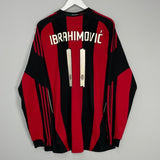 Shop 2010/11 AC MILAN IBRAHIMOVIC #11 L/S HOME SHIRT (XL) ADIDAS, classic football shirts, vintage football shirts & retro soccer jerseys at Cult Kits