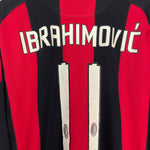 Shop 2010/11 AC MILAN IBRAHIMOVIC #11 L/S HOME SHIRT (XL) ADIDAS, classic football shirts, vintage football shirts & retro soccer jerseys at Cult Kits
