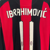 Shop 2010/11 AC MILAN IBRAHIMOVIC #11 L/S HOME SHIRT (XL) ADIDAS, classic football shirts, vintage football shirts & retro soccer jerseys at Cult Kits