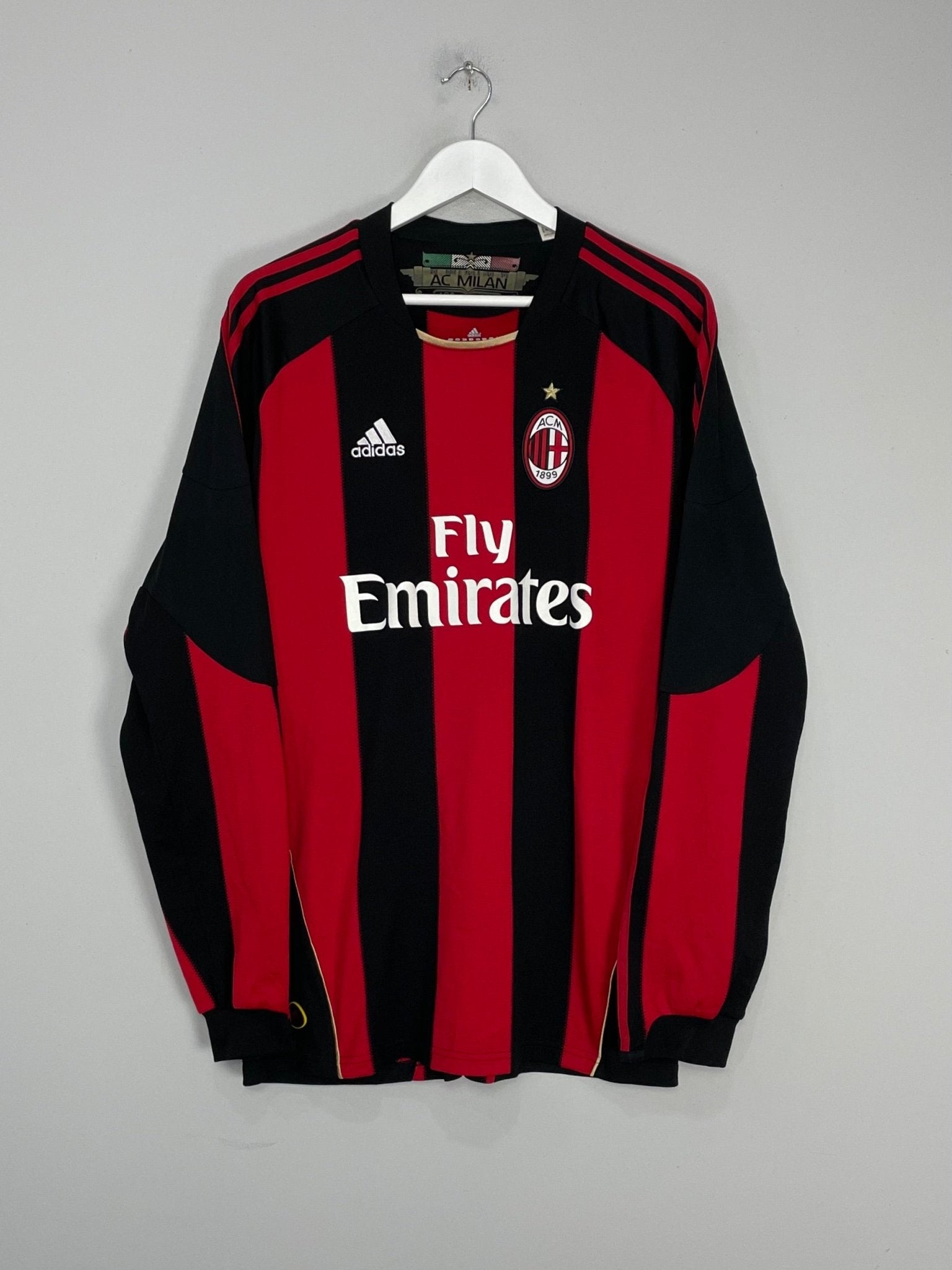 Shop 2010/11 AC MILAN IBRAHIMOVIC #11 L/S HOME SHIRT (XL) ADIDAS, classic football shirts, vintage football shirts & retro soccer jerseys at Cult Kits