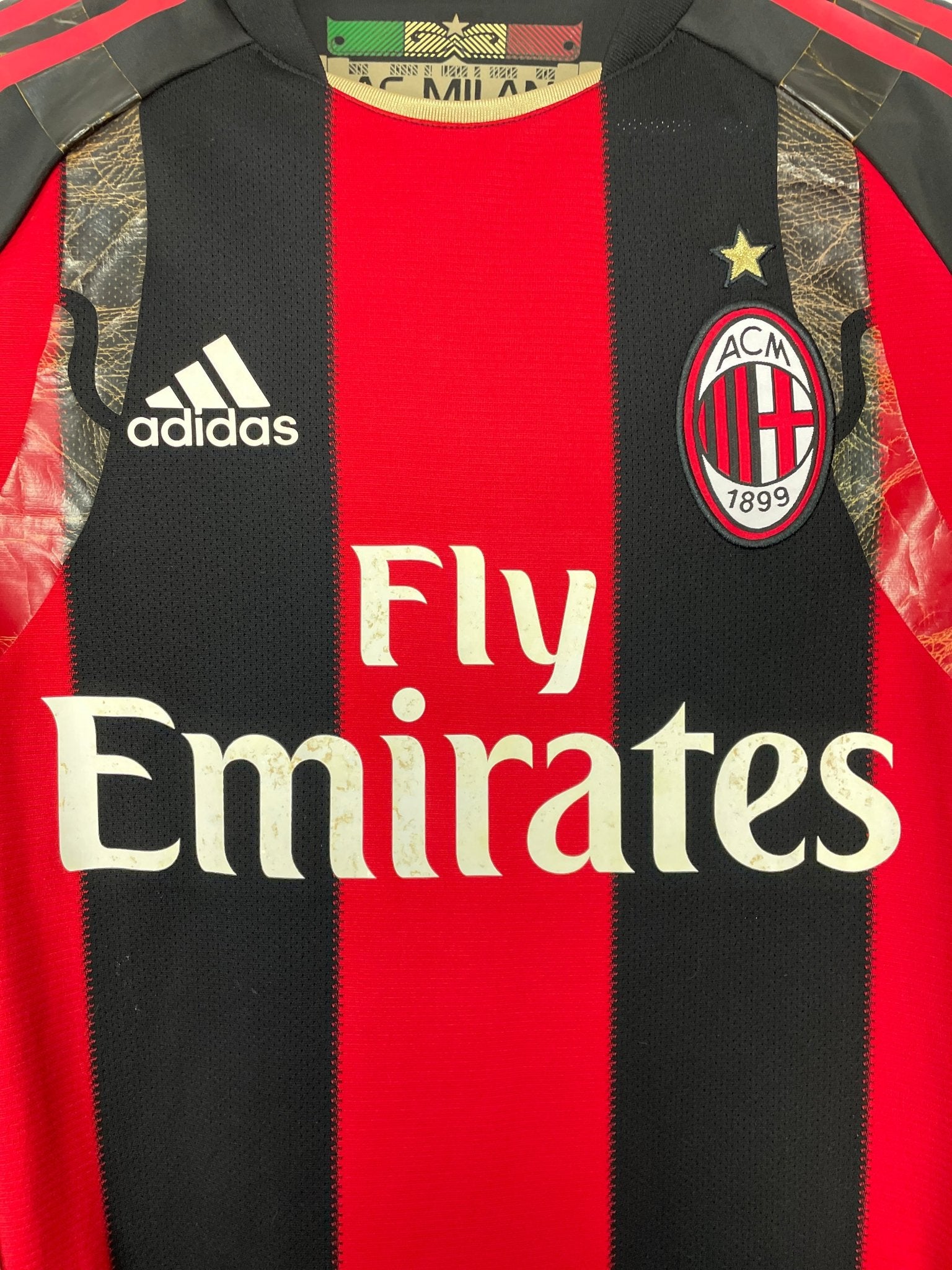 Shop 2010/11 AC MILAN *PLAYER ISSUE* HOME SHIRT (M) ADIDAS, classic football shirts, vintage football shirts & retro soccer jerseys at Cult Kits