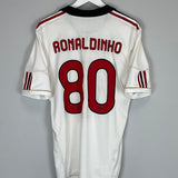 2010/11 AC MILAN RONALDINHO 80 AWAY SHIRT (M) ADIDAS - Cult Kits - Medium - Buy Vintage Football Shirts, Authentic Retro Football Shirts For Sale, Classic Football Shirts & Soccer Jersey