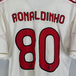 2010/11 AC MILAN RONALDINHO 80 AWAY SHIRT (M) ADIDAS - Cult Kits - Medium - Buy Vintage Football Shirts, Authentic Retro Football Shirts For Sale, Classic Football Shirts & Soccer Jersey