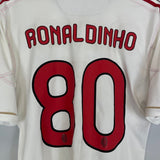 2010/11 AC MILAN RONALDINHO 80 AWAY SHIRT (M) ADIDAS - Cult Kits - Medium - Buy Vintage Football Shirts, Authentic Retro Football Shirts For Sale, Classic Football Shirts & Soccer Jersey
