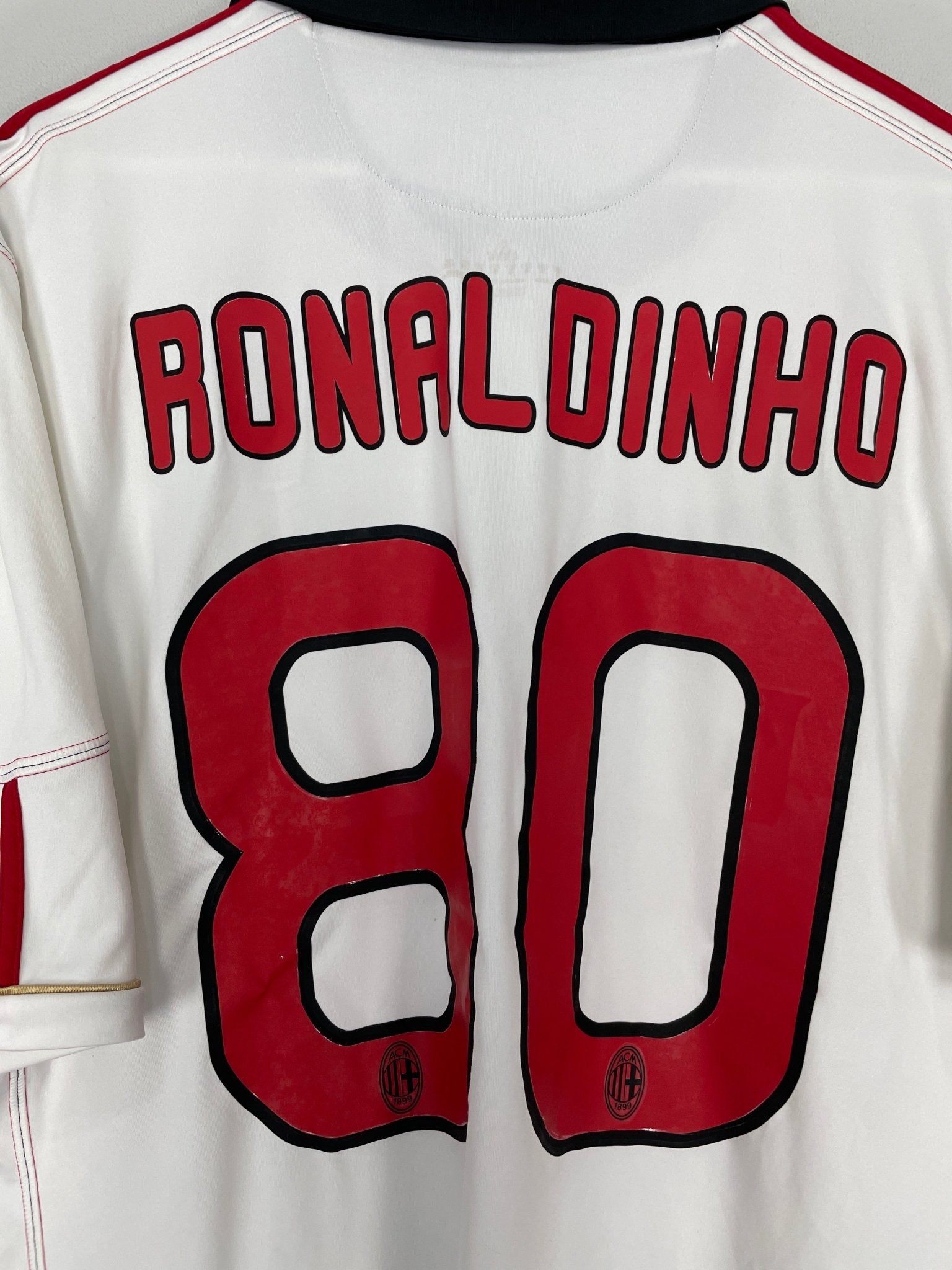 Shop 2010/11 AC MILAN RONALDINHO #80 AWAY SHIRT (XL) ADIDAS, classic football shirts, vintage football shirts & retro soccer jerseys at Cult Kits