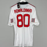 Shop 2010/11 AC MILAN RONALDINHO #80 *BNWT* AWAY SHIRT (L) ADIDAS, classic football shirts, vintage football shirts & retro soccer jerseys at Cult Kits