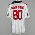 Shop 2010/11 AC MILAN RONALDINHO #80 *BNWT* AWAY SHIRT (L) ADIDAS, classic football shirts, vintage football shirts & retro soccer jerseys at Cult Kits