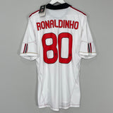 Shop 2010/11 AC MILAN RONALDINHO #80 *BNWT* AWAY SHIRT (L) ADIDAS, classic football shirts, vintage football shirts & retro soccer jerseys at Cult Kits