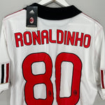 Shop 2010/11 AC MILAN RONALDINHO #80 *BNWT* AWAY SHIRT (L) ADIDAS, classic football shirts, vintage football shirts & retro soccer jerseys at Cult Kits