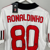 Shop 2010/11 AC MILAN RONALDINHO #80 *BNWT* AWAY SHIRT (L) ADIDAS, classic football shirts, vintage football shirts & retro soccer jerseys at Cult Kits