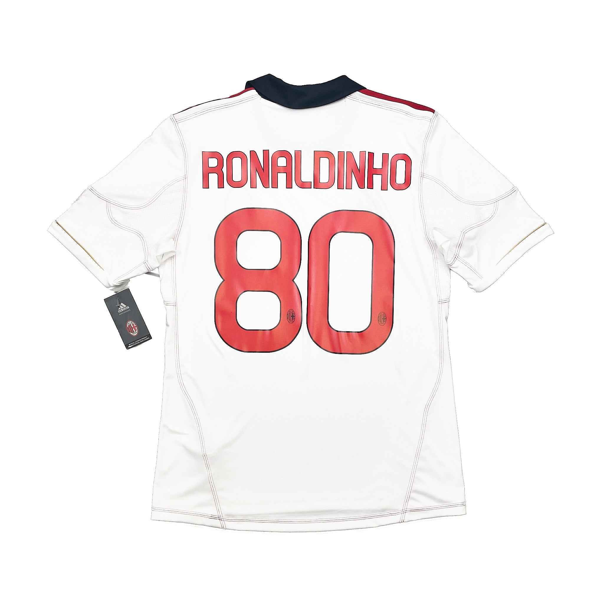 Buy 2010/11 AC Milan Ronaldinho 80 *BNWT* Away Shirt (M) Adidas ~ Free worldwide shipping available ~ Authentic Vintage Football Shirts from Cult Kits