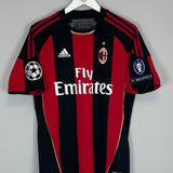 2010/11 AC MILAN RONALDINHO 80 C/L HOME SHIRT (S) ADIDAS - Cult Kits - Small - Buy Vintage Football Shirts, Authentic Retro Football Shirts For Sale, Classic Football Shirts & Soccer Jersey