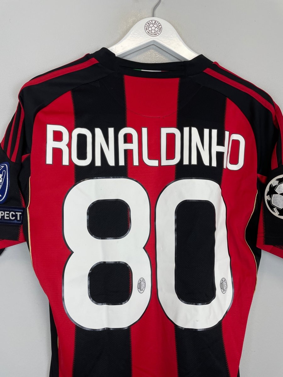 2010/11 AC MILAN RONALDINHO 80 C/L HOME SHIRT (S) ADIDAS - Cult Kits - Small - Buy Vintage Football Shirts, Authentic Retro Football Shirts For Sale, Classic Football Shirts & Soccer Jersey