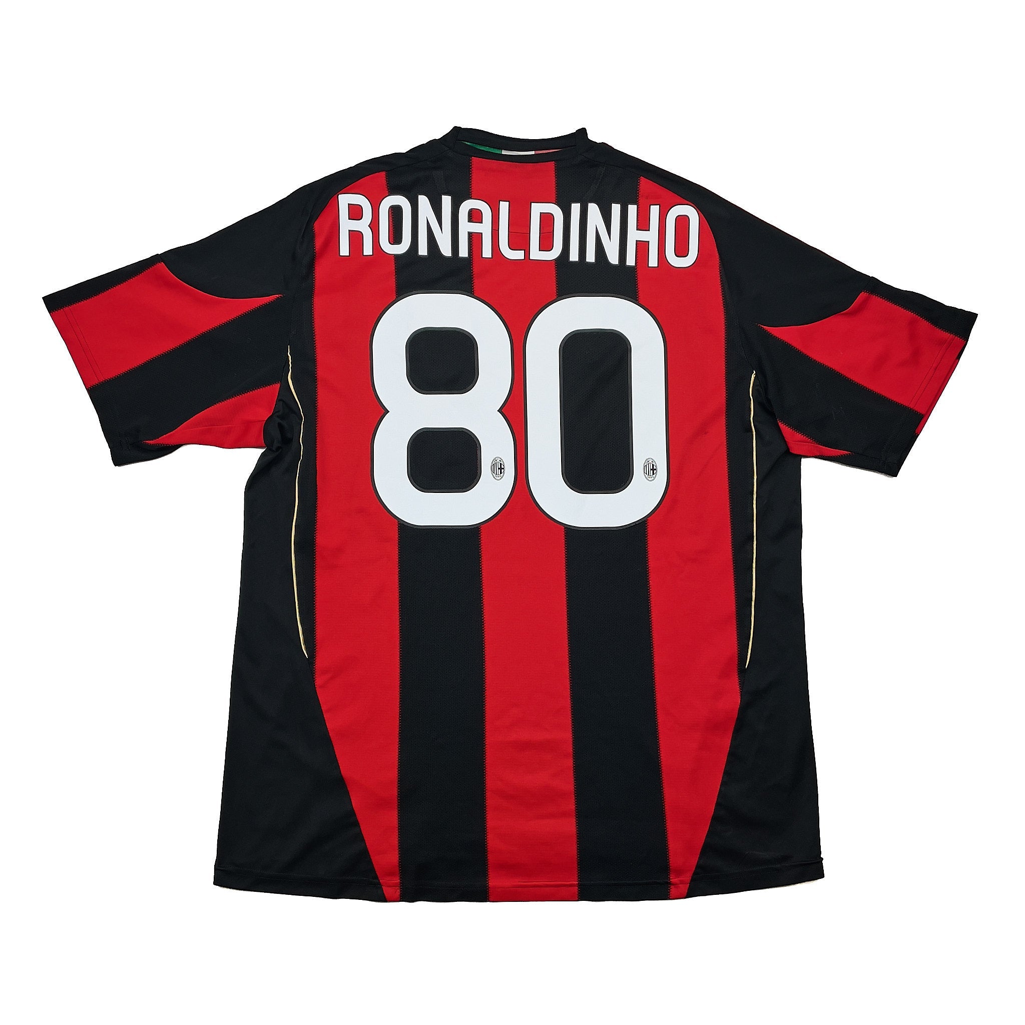 Buy 2010/11 AC Milan Ronaldinho 80 Home Shirt (L) Adidas ~ Free worldwide shipping available ~ Authentic Vintage Football Shirts from Cult Kits