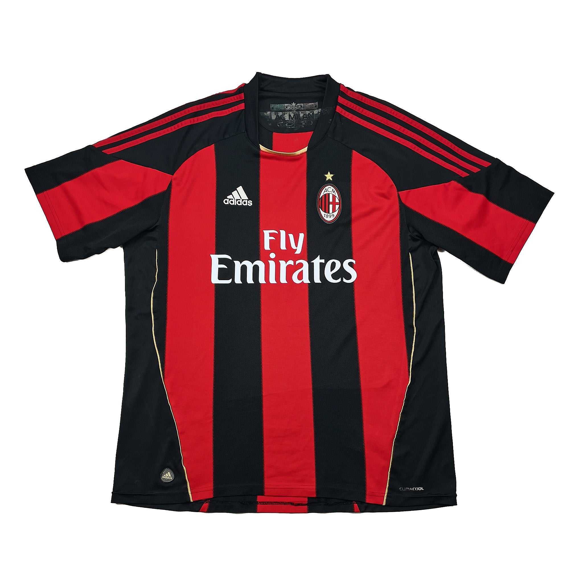 Buy 2010/11 AC Milan Ronaldinho 80 Home Shirt (L) Adidas ~ Free worldwide shipping available ~ Authentic Vintage Football Shirts from Cult Kits