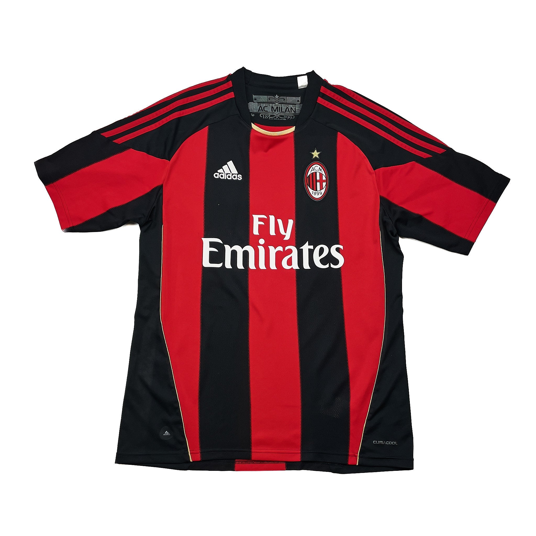 Buy 2010/11 AC Milan Ronaldinho 80 Home Shirt (M) Adidas ~ Free worldwide shipping ~ Authentic Vintage Football Shirts from Cult Kits