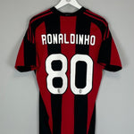 2010/11 AC MILAN RONALDINHO 80 HOME SHIRT (M) ADIDAS - Cult Kits - Medium - Buy Vintage Football Shirts, Authentic Retro Football Shirts For Sale, Classic Football Shirts & Soccer Jersey