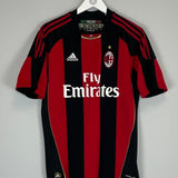 2010/11 AC MILAN RONALDINHO 80 HOME SHIRT (M) ADIDAS - Cult Kits - Medium - Buy Vintage Football Shirts, Authentic Retro Football Shirts For Sale, Classic Football Shirts & Soccer Jersey