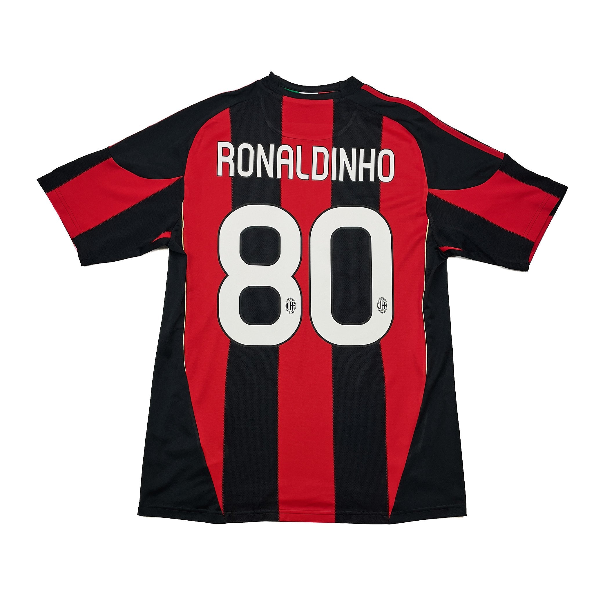 Buy 2010/11 AC Milan Ronaldinho 80 Home Shirt (M) Adidas ~ Free worldwide shipping ~ Authentic Vintage Football Shirts from Cult Kits