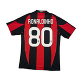 Buy 2010/11 AC Milan Ronaldinho 80 Home Shirt (S) Adidas ~ Free worldwide shipping ~ Authentic Vintage Football Shirts from Cult Kits