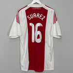 Shop 2010/11 AJAX SUAREZ #16 HOME SHIRT (L) ADIDAS, classic football shirts, vintage football shirts & retro soccer jerseys at Cult Kits