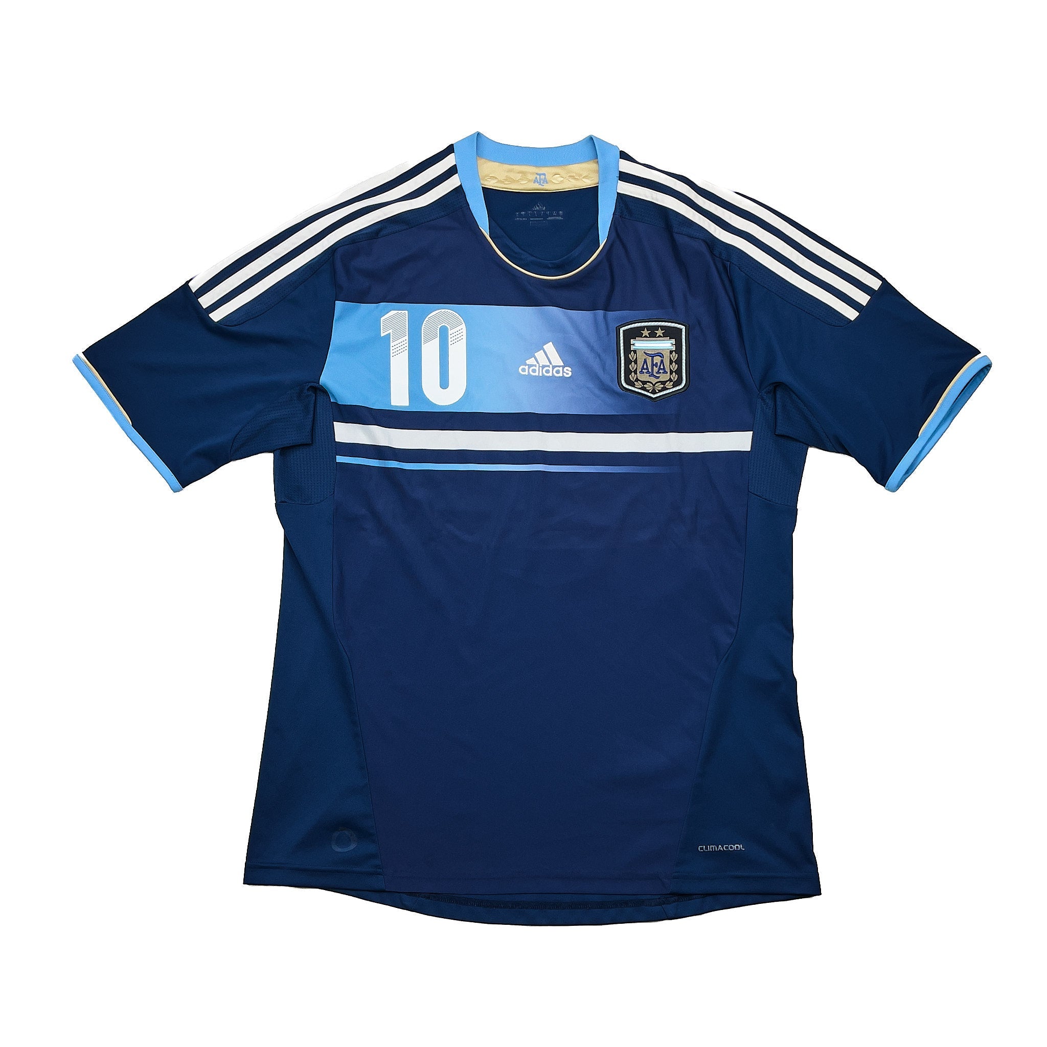 Buy 2010/11 Argentina Messi 10 Away Shirt (L) Adidas ~ Free worldwide shipping ~ Authentic Vintage Football Shirts from Cult Kits