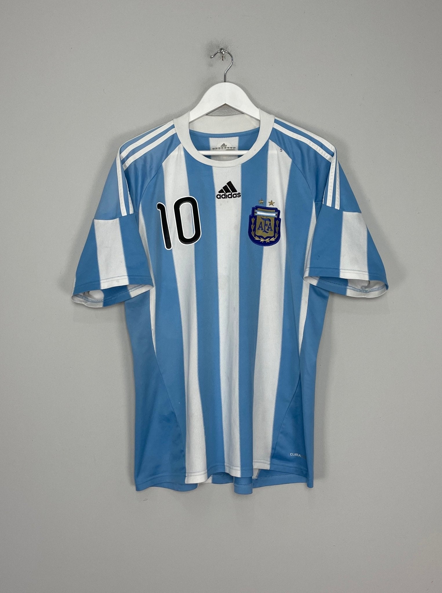 Shop 2010/11 ARGENTINA MESSI #10 HOME SHIRT (L) ADIDAS, classic football shirts, vintage football shirts & retro soccer jerseys at Cult Kits