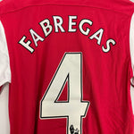 Shop 2010/11 ARSENAL FABREGAS #4 HOME SHIRT (M) NIKE, classic football shirts, vintage football shirts & retro soccer jerseys at Cult Kits