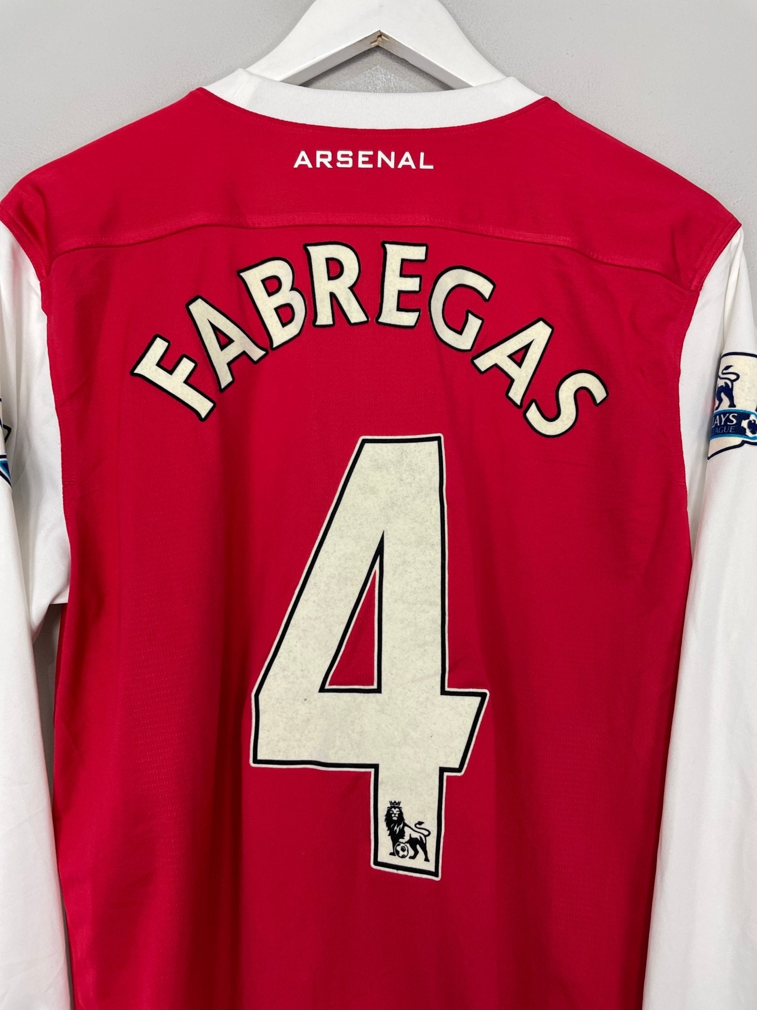 Shop 2010/11 ARSENAL FABREGAS #4 L/S HOME SHIRT (M) NIKE, classic football shirts, vintage football shirts & retro soccer jerseys at Cult Kits