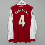 Shop 2010/11 ARSENAL FABREGAS #4 L/S HOME SHIRT (M) NIKE, classic football shirts, vintage football shirts & retro soccer jerseys at Cult Kits