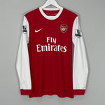Shop 2010/11 ARSENAL FABREGAS #4 L/S HOME SHIRT (M) NIKE, classic football shirts, vintage football shirts & retro soccer jerseys at Cult Kits