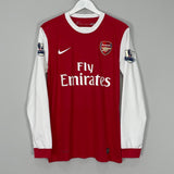 Shop 2010/11 ARSENAL FABREGAS #4 L/S HOME SHIRT (M) NIKE, classic football shirts, vintage football shirts & retro soccer jerseys at Cult Kits