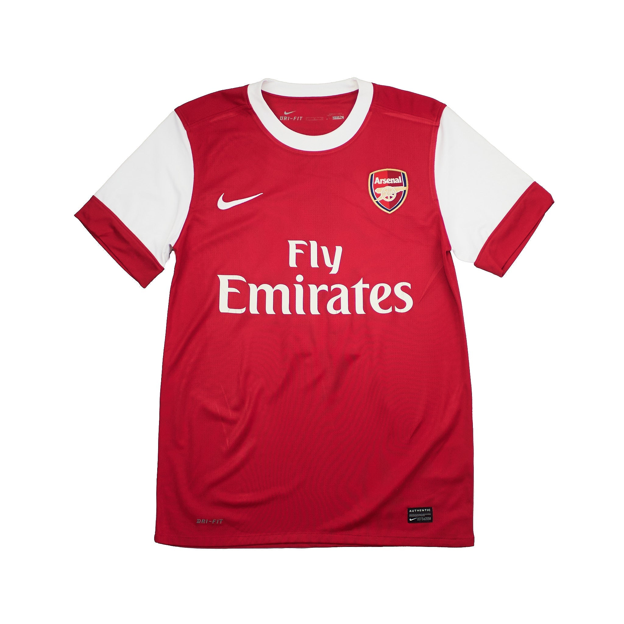 Buy 2010/11 Arsenal Vela 11 Home Shirt (S) Nike ~ Free worldwide shipping ~ Authentic Vintage Football Shirts from Cult Kits