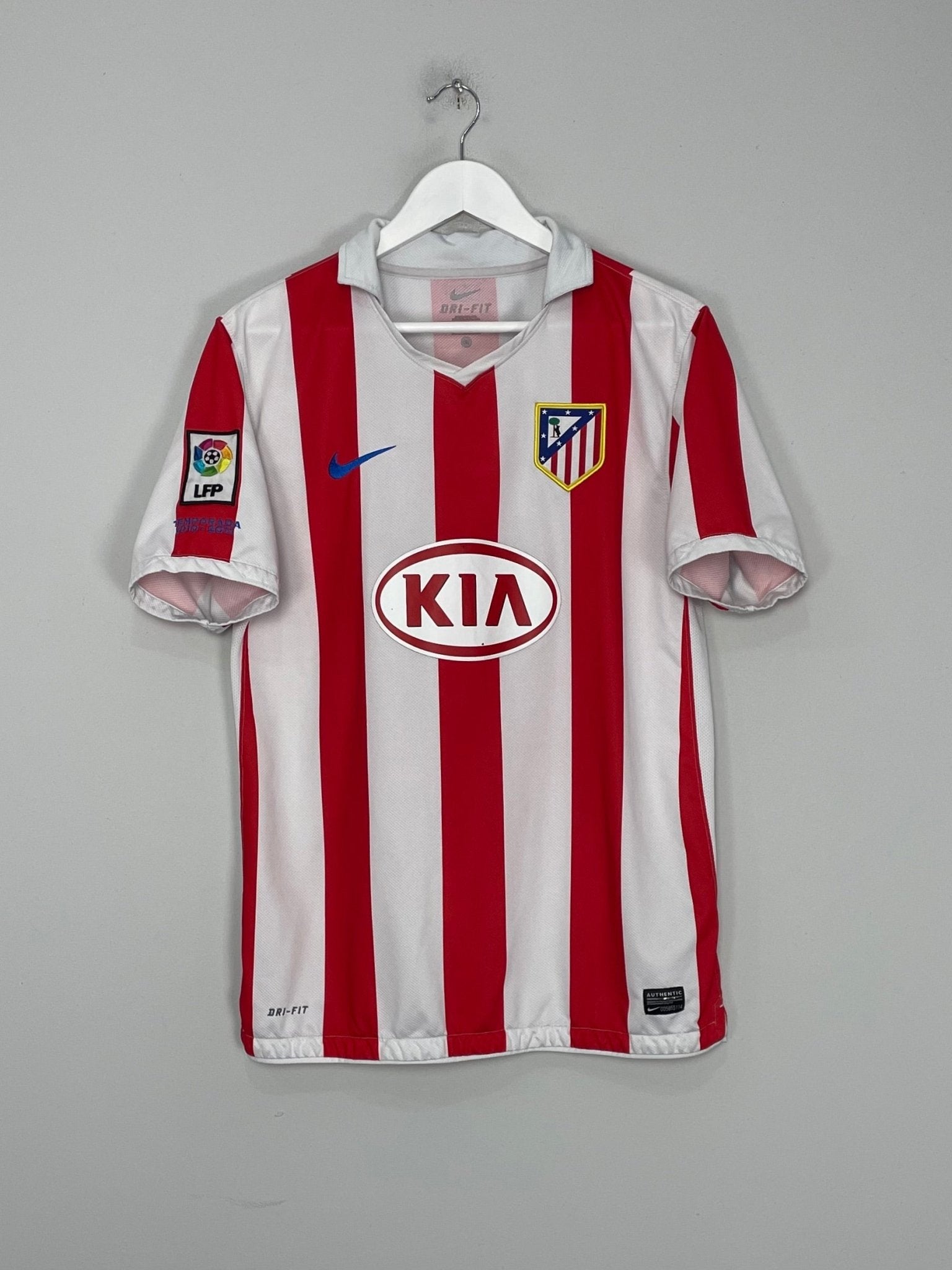 Shop 2010/11 ATLETICO MADRID KUN AGUERO #10 HOME SHIRT (M) NIKE, classic football shirts, vintage football shirts & retro soccer jerseys at Cult Kits