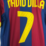 Shop 2010/11 BARCELONA DAVID VILLA #7 HOME SHIRT (M) NIKE, classic football shirts, vintage football shirts & retro soccer jerseys at Cult Kits