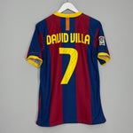 Shop 2010/11 BARCELONA DAVID VILLA #7 HOME SHIRT (M) NIKE, classic football shirts, vintage football shirts & retro soccer jerseys at Cult Kits