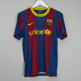 Shop 2010/11 BARCELONA HOME SHIRT (S) NIKE BASIC, classic football shirts, vintage football shirts & retro soccer jerseys at Cult Kits