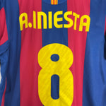 Shop 2010/11 BARCELONA INIESTA #8 HOME SHIRT (L) NIKE, classic football shirts, vintage football shirts & retro soccer jerseys at Cult Kits