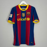 Shop 2010/11 BARCELONA INIESTA #8 HOME SHIRT (L) NIKE, classic football shirts, vintage football shirts & retro soccer jerseys at Cult Kits