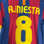 Shop 2010/11 BARCELONA INIESTA #8 HOME SHIRT (S) NIKE, classic football shirts, vintage football shirts & retro soccer jerseys at Cult Kits