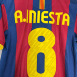 Shop 2010/11 BARCELONA INIESTA #8 HOME SHIRT (S) NIKE, classic football shirts, vintage football shirts & retro soccer jerseys at Cult Kits
