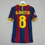 Shop 2010/11 BARCELONA INIESTA #8 HOME SHIRT (S) NIKE, classic football shirts, vintage football shirts & retro soccer jerseys at Cult Kits