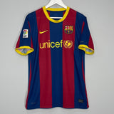 Shop 2010/11 BARCELONA MESSI #10 HOME SHIRT (L) NIKE, classic football shirts, vintage football shirts & retro soccer jerseys at Cult Kits