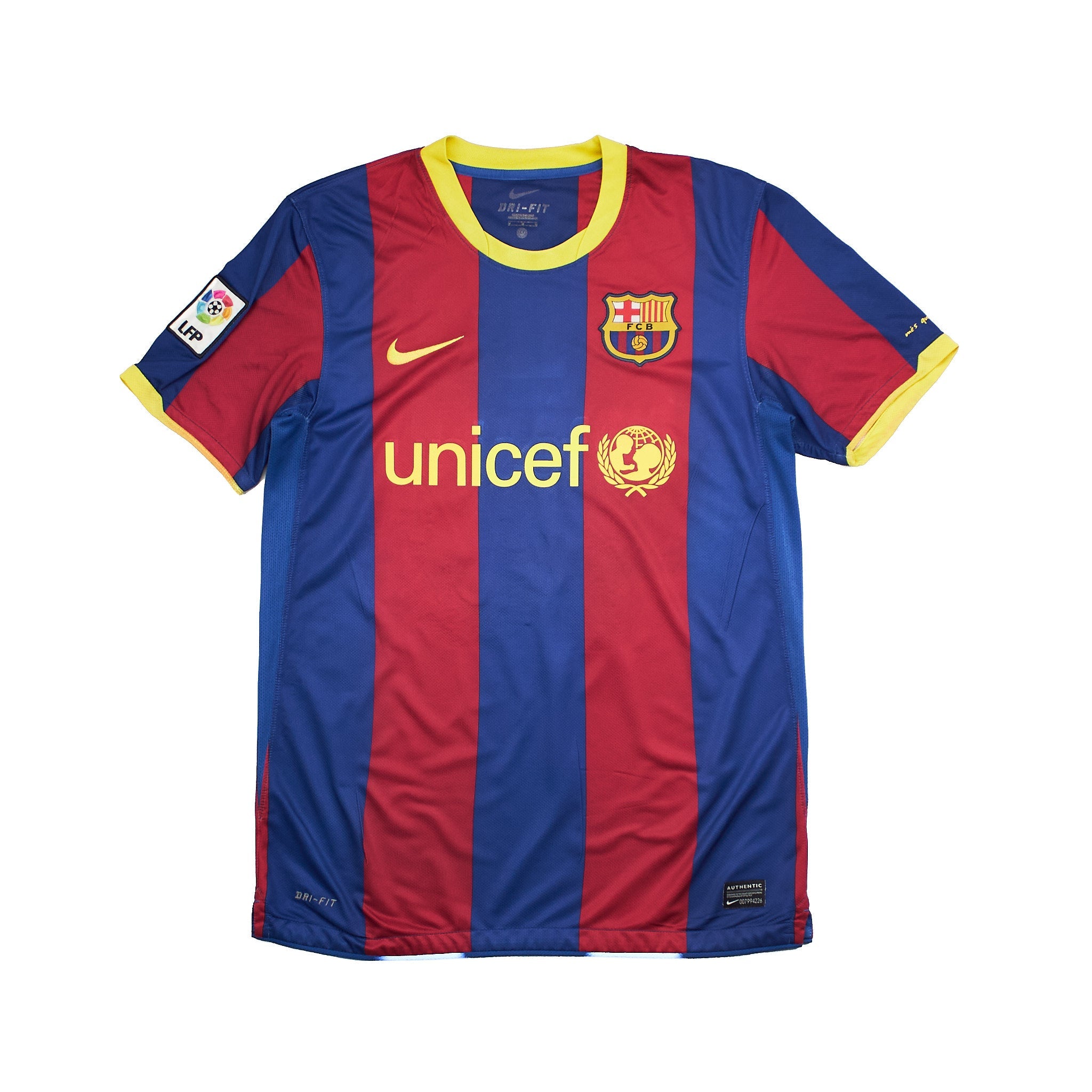Buy 2010/11 Barcelona Messi 10 Home Shirt (M) Nike ~ Free worldwide shipping ~ Authentic Vintage Football Shirts from Cult Kits
