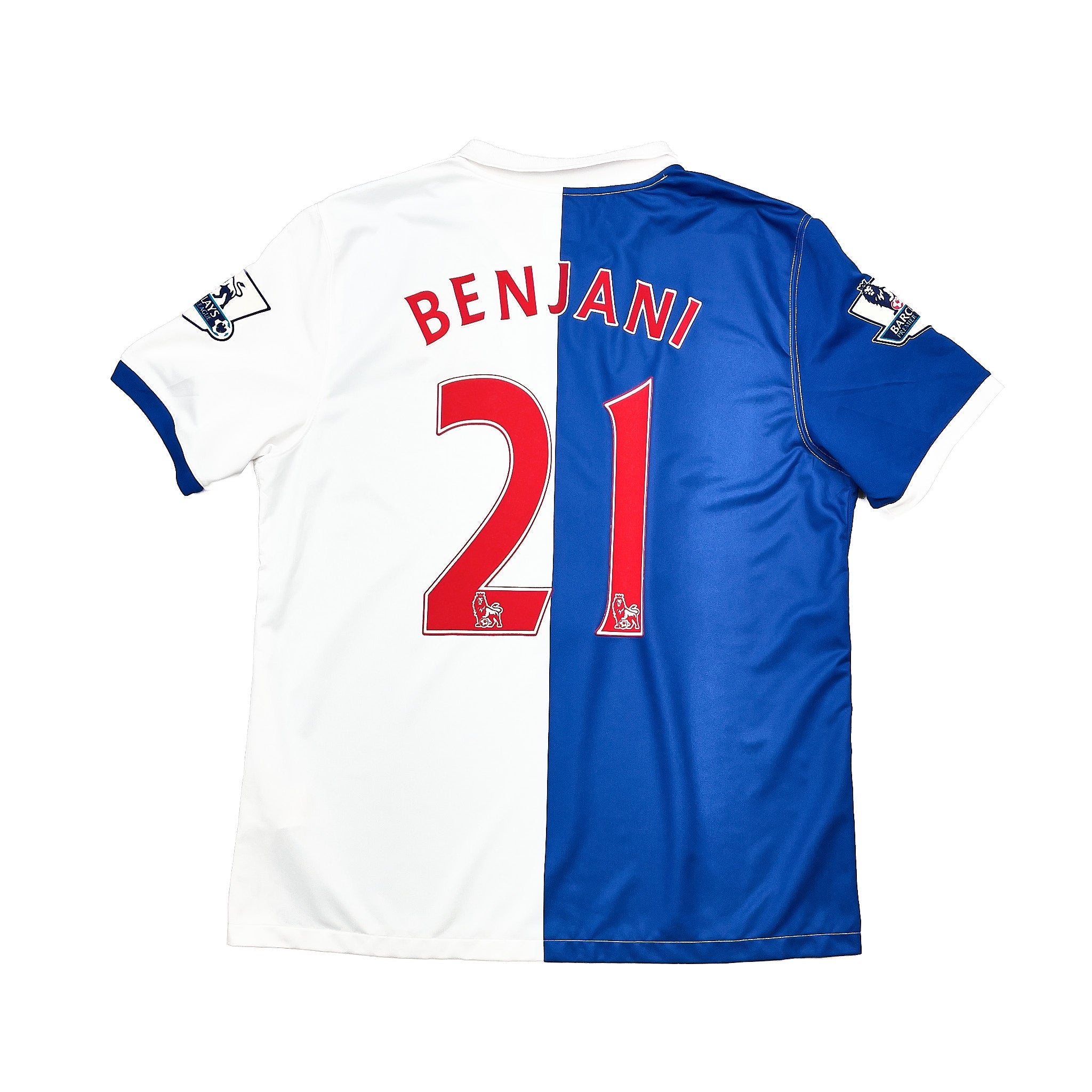 Buy 2010/11 Blackburn Rovers Benjani 21 *Match Issue* Home Shirt (XL) Umbro ~ Free worldwide shipping ~ Authentic Vintage Football Shirts from Cult Kits