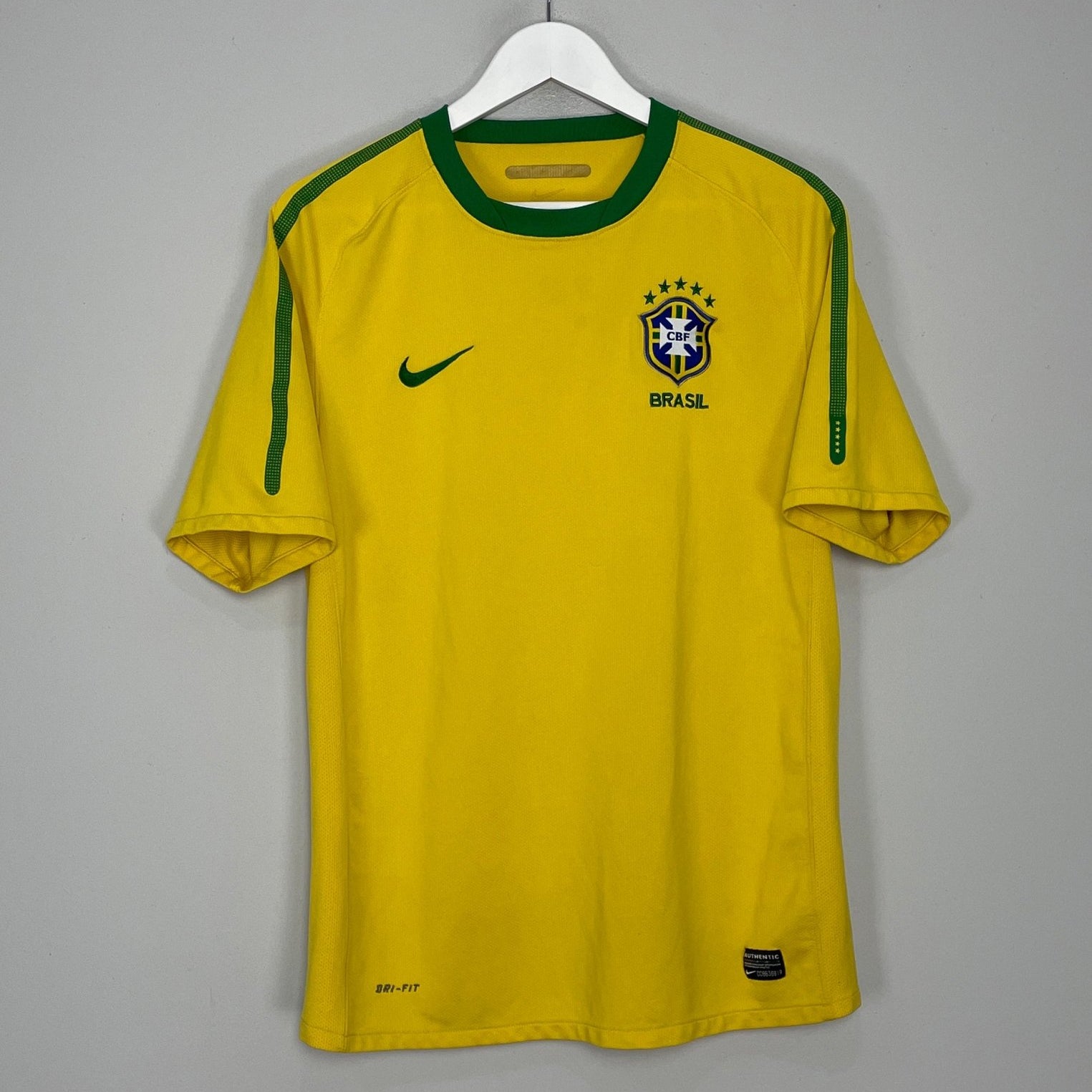 Shop 2010/11 BRAZIL HOME SHIRT (L) NIKE, classic football shirts, vintage football shirts & retro soccer jerseys at Cult Kits