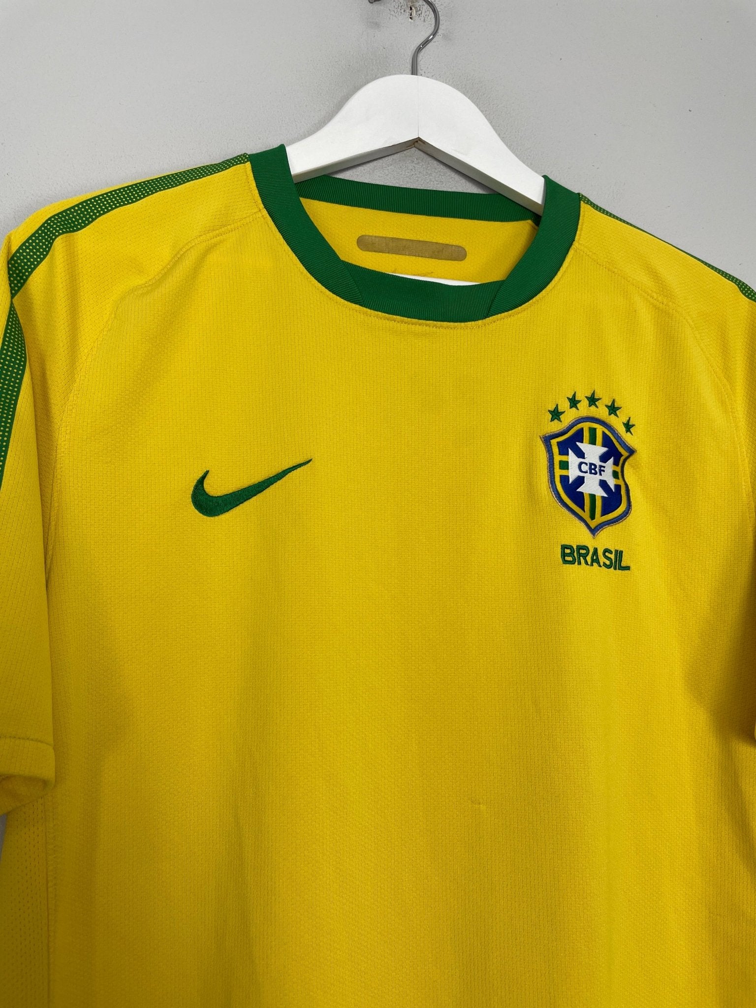 Shop 2010/11 BRAZIL HOME SHIRT (L) NIKE, classic football shirts, vintage football shirts & retro soccer jerseys at Cult Kits