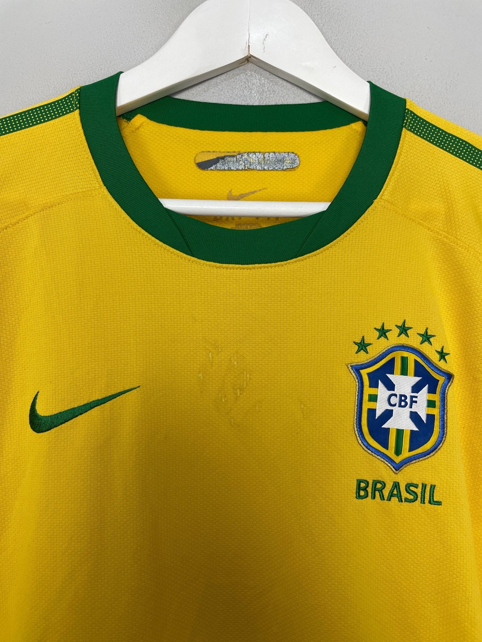 Shop 2010/11 BRAZIL HOME SHIRT (M) NIKE, classic football shirts, vintage football shirts & retro soccer jerseys at Cult Kits