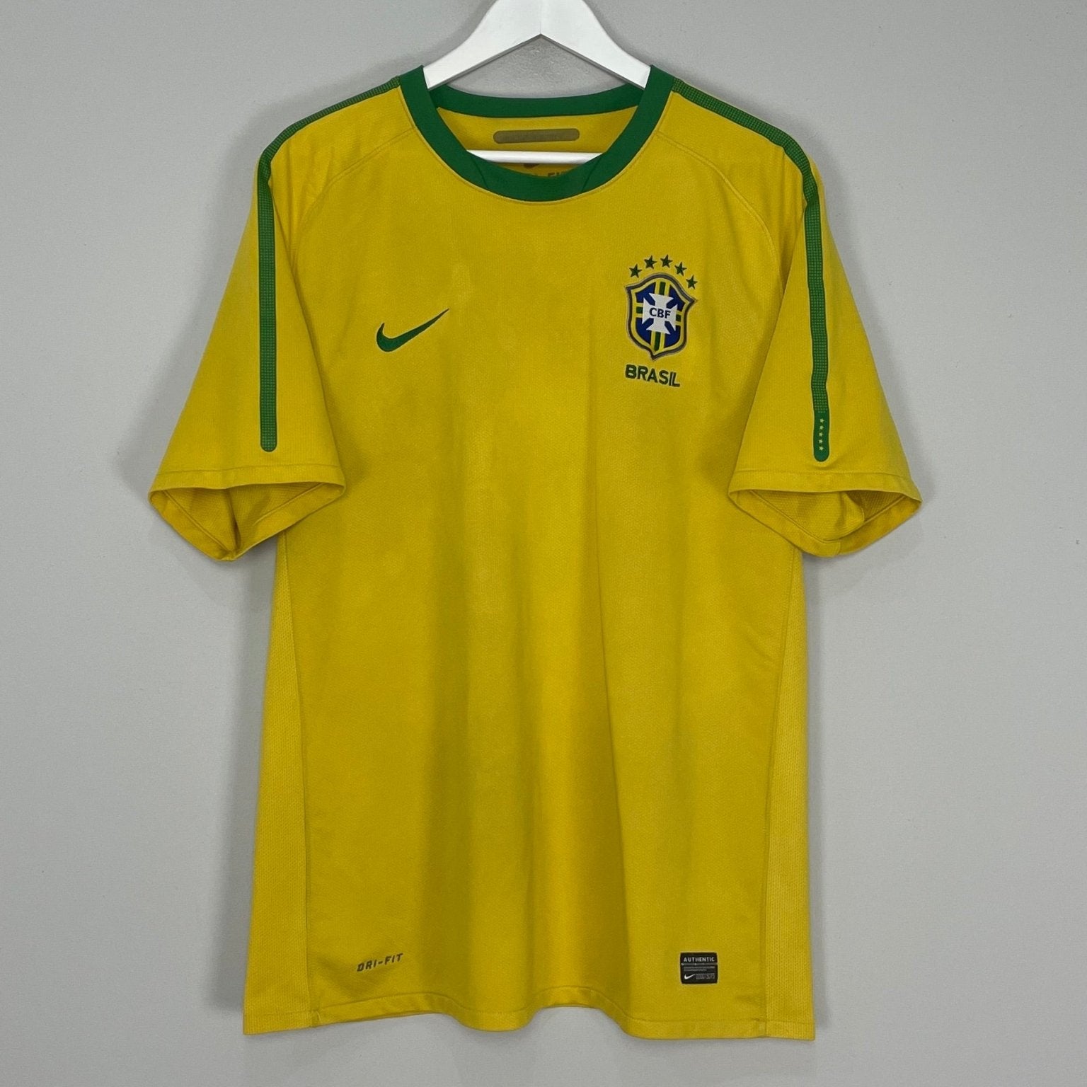 Shop 2010/11 BRAZIL HOME SHIRT (XL) NIKE, classic football shirts, vintage football shirts & retro soccer jerseys at Cult Kits