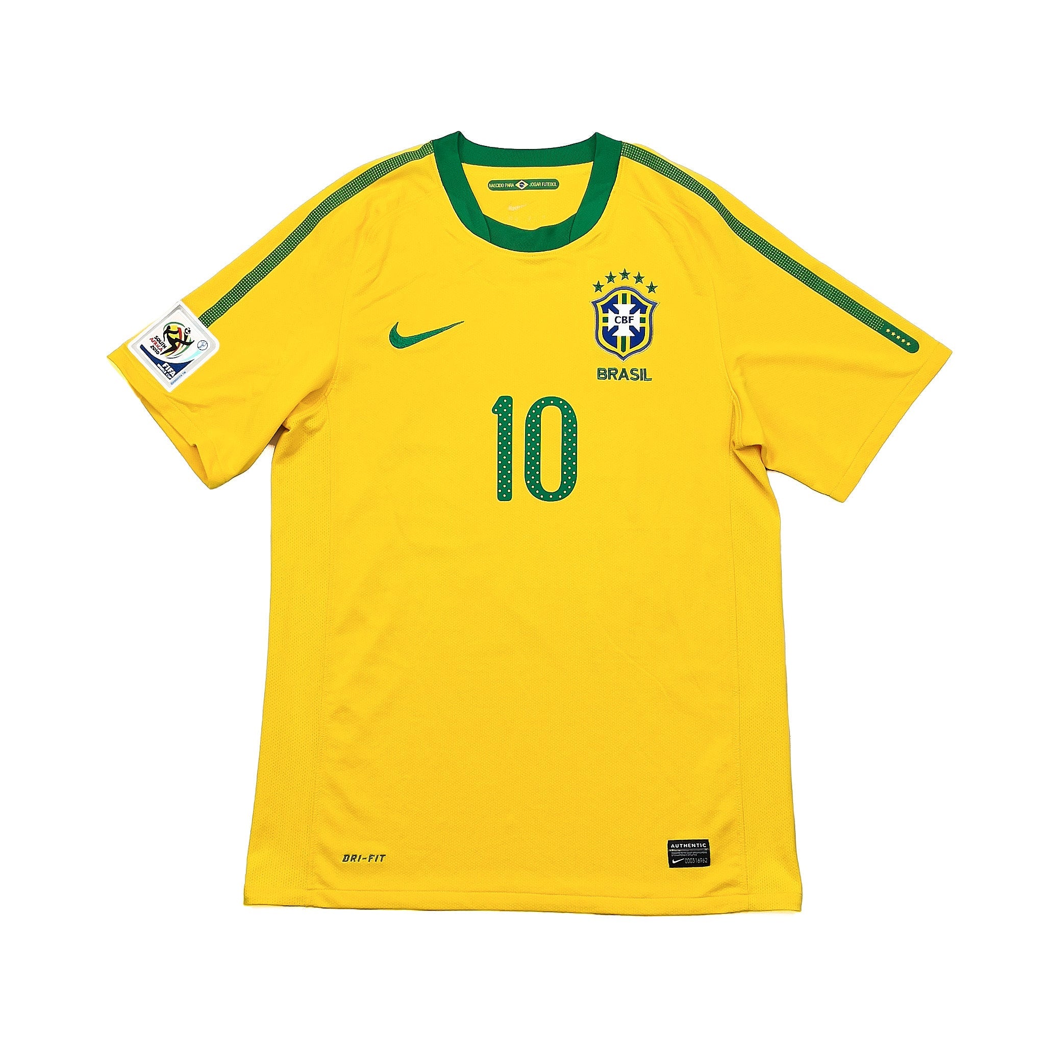 Buy 2010/11 Brazil Kaka 10 Home Shirt (S) Nike ~ Free worldwide shipping ~ Authentic Vintage Football Shirts from Cult Kits